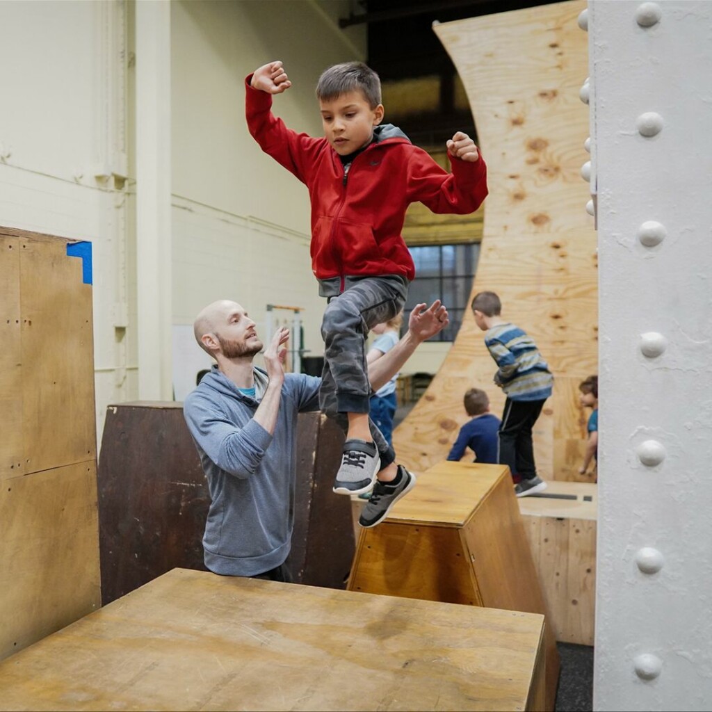 Kids class at The Rochester Parkour Gym